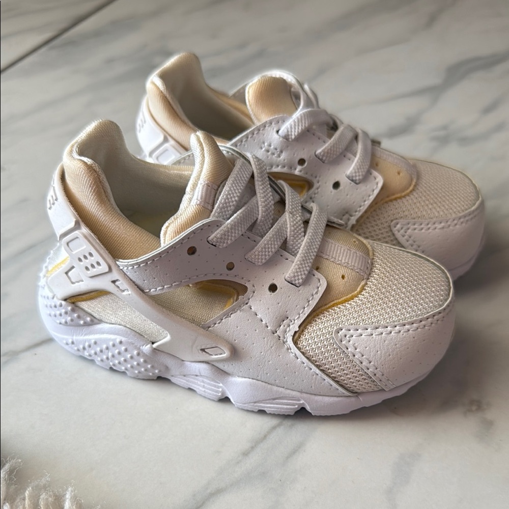 Kids White and Cream Sneakers